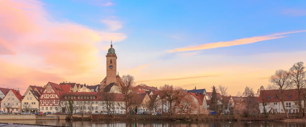 Panorama-Blick auf Nürtinger Altstadt