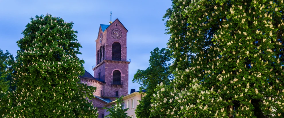 Blick auf Karlsruher Kirche