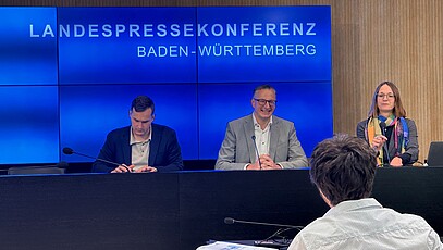 Fraktionsvorsitzender der Grünen auf der Landespressekonferenz