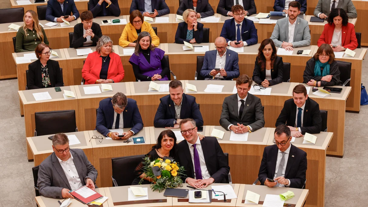 Muhterem Aras nach der Wahl zur Vize-Landtagspräsidentin