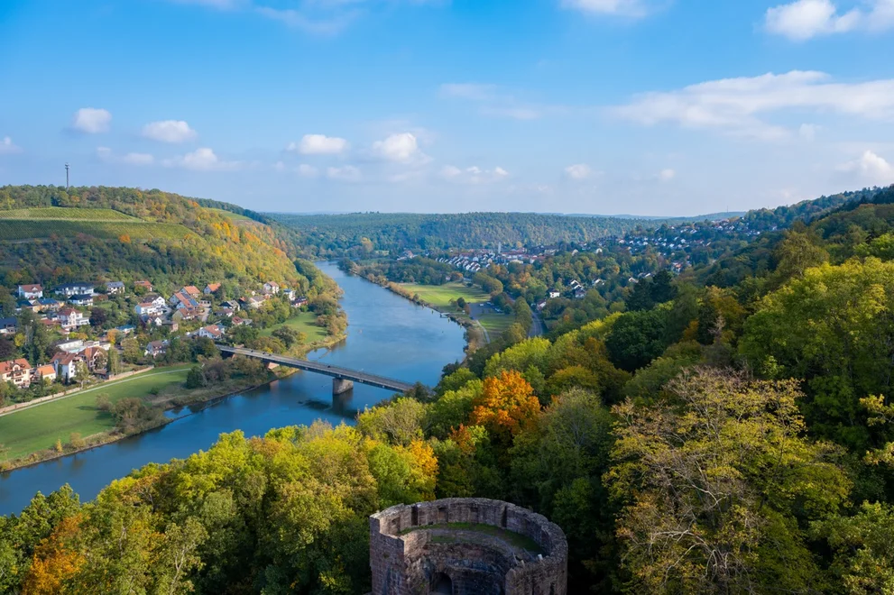 Blick aus der Luft auf Wertheim